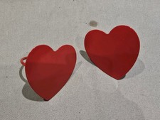 Ikea Set Of 2 Red Metal Heart Design Napkin Rings Valentines Anniversary BN