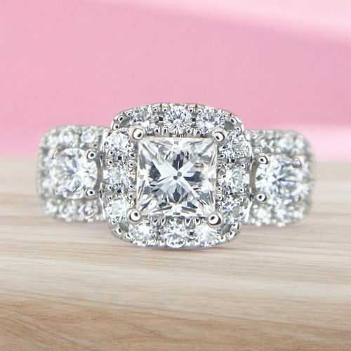 14k white gold leo - gold, lab
