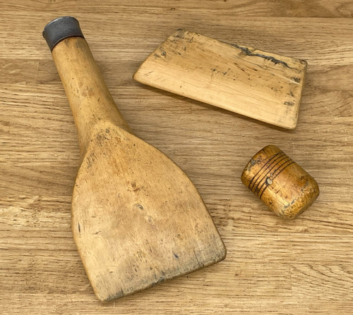 Job lot vintage wooden lead - wooden,
