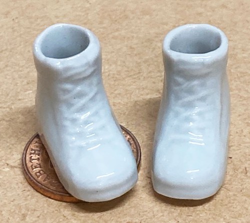 Pair white ceramic shoes - pair, of