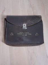 Vintage Leather Masonic Bag