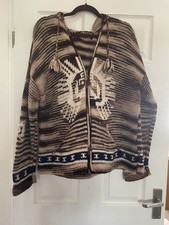 Ecuador Knitwear Hoodies Cardigan With Tassels Heavy Warm Winter Unique