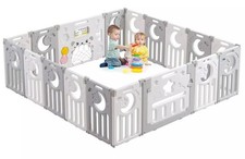 18/10 Panel Foldable Baby Playpen Kids Children Safety Play Yard Indoor Fence UK