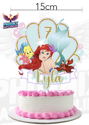 Personalised mermaid cake - mermaid,