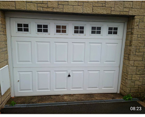 White sectional single garage - white,