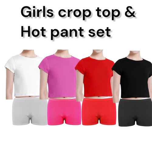 Girls crop top hot pant - girls,