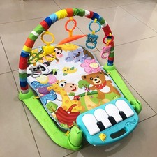 Baby Activity Gym Play Mat Music Rack Infant Puzzle Carpet Piano Crawling Pad