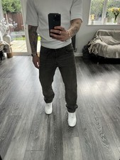 Zara dark grey washed faded