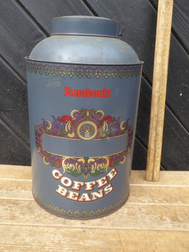 Large rombouts coffee tin - coffee,
