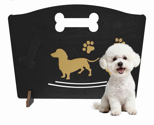 Pawhut wooden dog stopper - wooden,