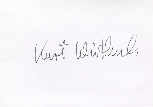 Kurt wüthrich autograph orig - wüthrich,