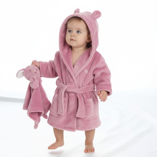 Baby dressing gown - gown/robe, dusky