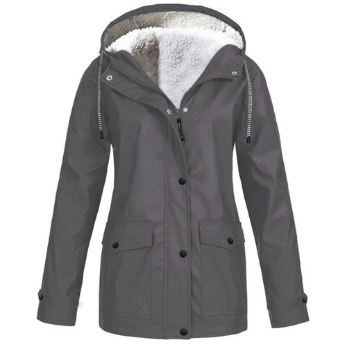 Women fleece parka hooded - fleece,