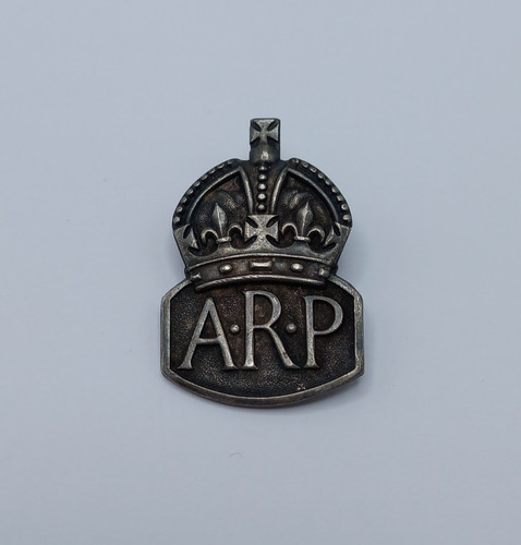 Silver wwii era arp badge - arp,