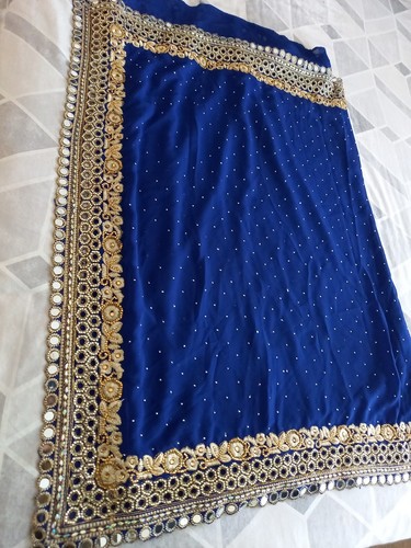 Blue women sari saree asian - blue, sari/saree