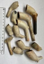 12 X 17TH-18TH CENTURY CLAY TOBACCO PIPES DATING TO THE 1600’S TO 1700’S.