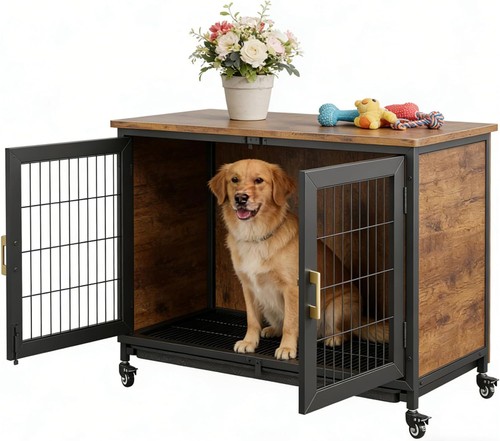 Wooden dog crate - wooden,