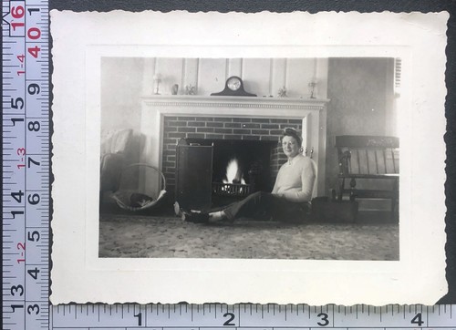 Young woman fireplace mantle - young,