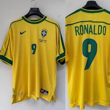 Brazil Home Football Shirt 1998 XL Nike Ronaldo Original 