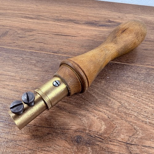 Vintage brass wooden pad - vintage, saw