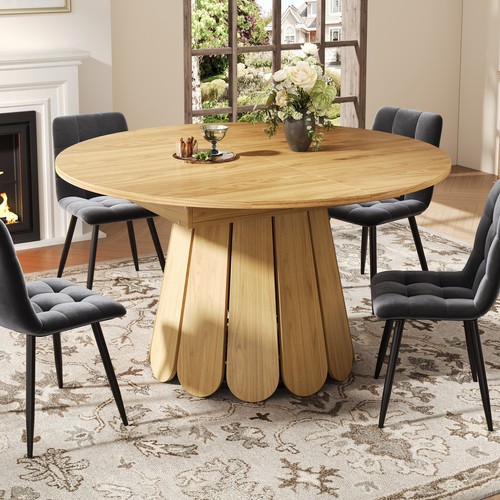 Round extendable dining - extendable,