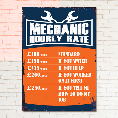 Mechanic funny hourly rate - mechanic,