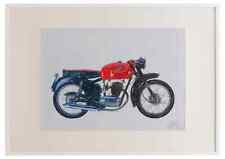 MV Agusta 125TR 1954 A2 framed limited edition print drawing