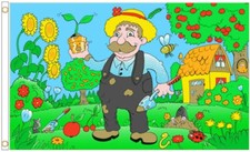 HAPPY GARDENING FLAG 5' x 3'