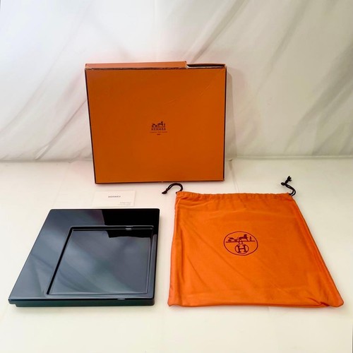 Hermes tray black leather - hermes, 9