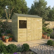 6x4 Wooden Garden Shed Reverse