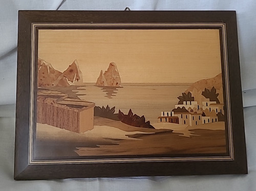 Vintage marquetry wood - marquetry, inlay