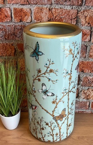 Pale blue butterflies - butterflies, ceramic