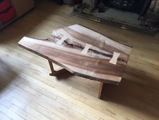 'One Off' coffee table in English Walnut - after George Nakashima 