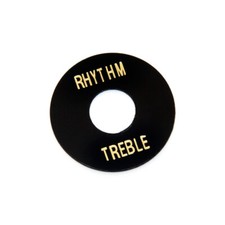 Hosco Les Paul Rhythm/Treble Poker Chip Style Switch Plate (Black)