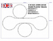 GARDEN G SCALE 45mm GAUGE RAIL PLASTIC RAILWAY TRACK LAYOUT BATTERY STEAM TRAIN