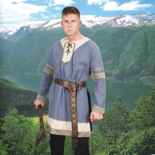 Noble viking blue tunic - viking,