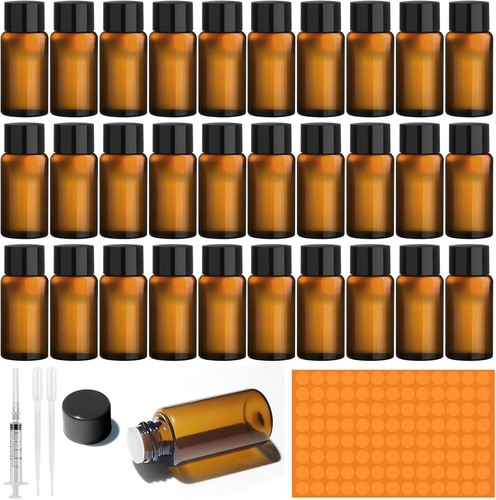 30pcs 5ml mini amber glass - mini,