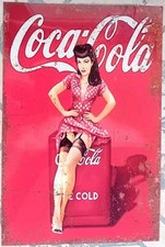 COCA COLA METAL TIN SIGNS 7 INCHES BY 11 INCHES GRAB A BARGAIN 