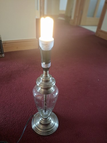 Cut glass lamp - glass,