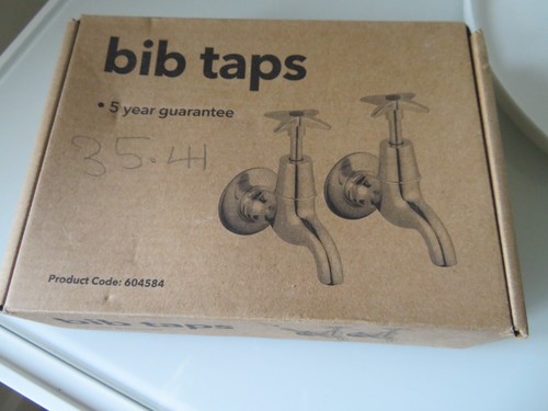 Chrome bib taps cross handle - chrome,