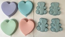 Teddy Bear & Hearts Silicone Cake Moulds Bundle Set