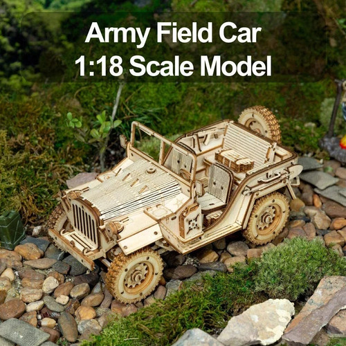 Army jeep wooden puzzle diy - army,