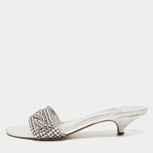 Gina size silver leather - 38,