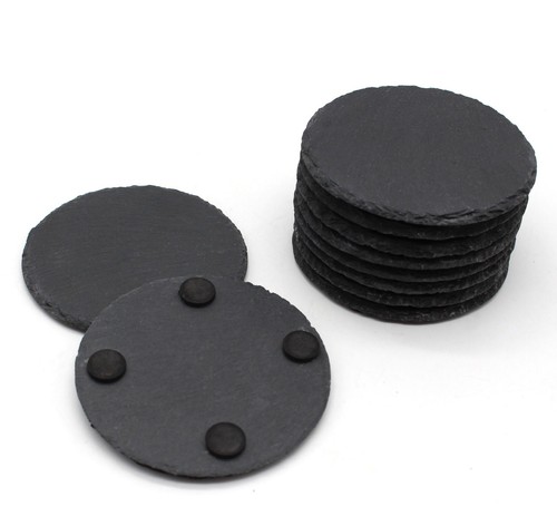 Slate round coasters - round,