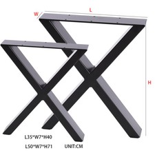 2x Industrial Steel Table Legs