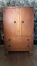 Art Deco Oak Tallboy With 2
