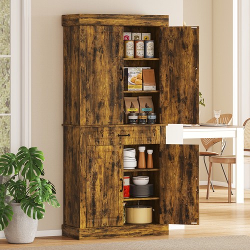 Rustic kitchen larder cupboard - kitchen,