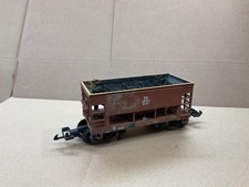 PIKO G GAUGE FREIGHT CAR WAGON OPEN ORE MINERAL WAGON DB BROWN W/LOAD READ !