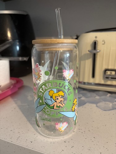 Tinkerbell glass tumbler - tinkerbell,