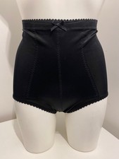 Vintage Black High Waisted Girdle 27" - 28" Waist Panty Pantee Briefs Slimming